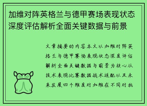 加维对阵英格兰与德甲赛场表现状态深度评估解析全面关键数据与前景 加维对阵英格兰与德甲赛场表现状态深度评估解析全面关键数据与前景